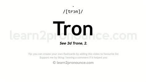 tron: meaning, synonyms .